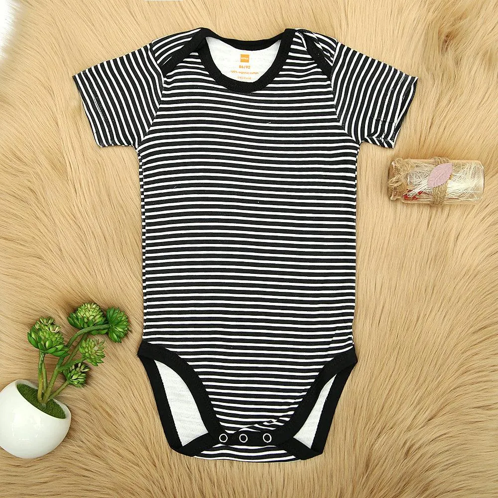 Imported Organic Striped Printed Cotton Baby Suite