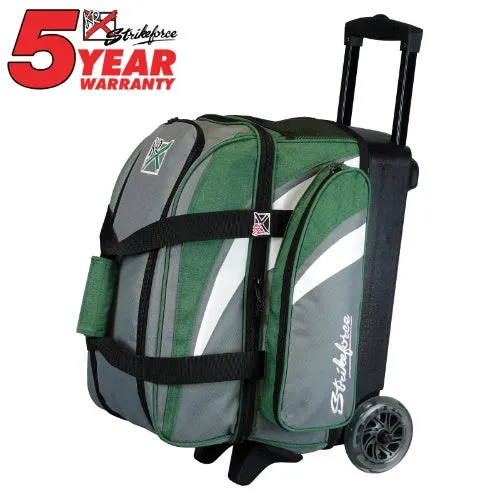 KR Strikeforce Cruiser Green Grey Double Roller Bowling Bag