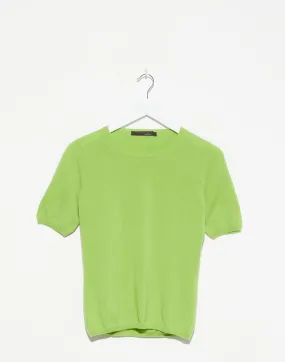 Lime Cashmere Short Sleeve Valenti Top