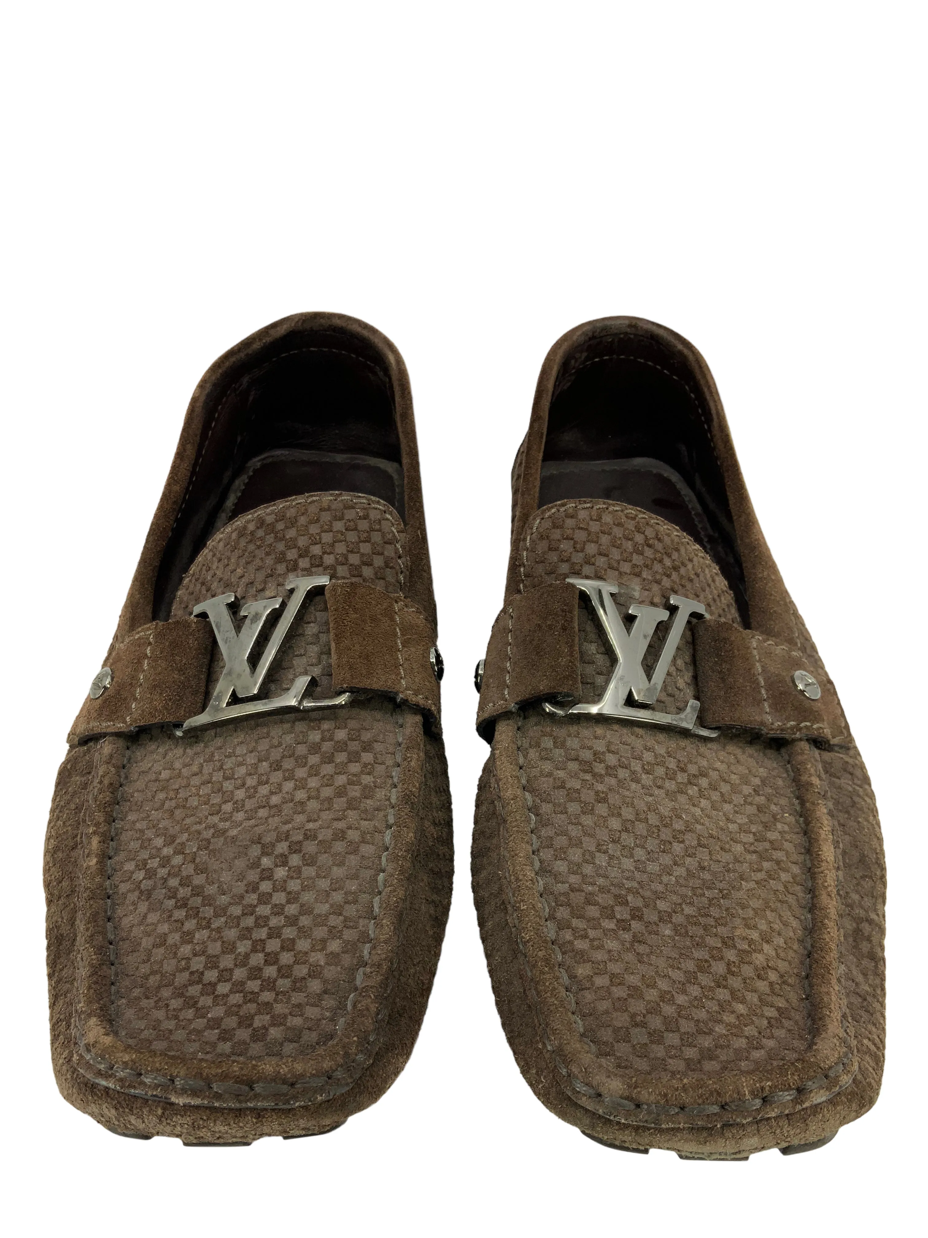 LOUIS VUITTON Monte Carlo Suede Men's Driving Loafers Size 8