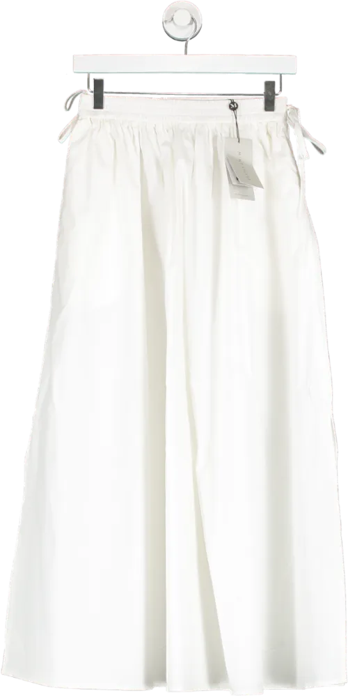 Mint Velvet White Cotton Maxi Skirt UK S