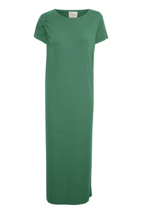 My Essential Wardrobe Saga Twist Dress in Ultramarine Green