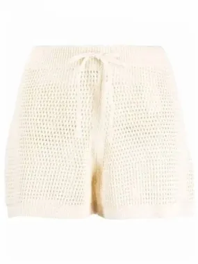 Nanushka JAEL Crochet Knit Shorts 271205