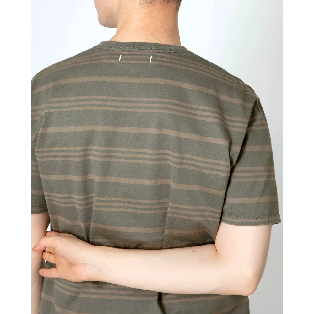 NONNATIVE DWELLER S/S TEE COTTON JERSEY BORDER-CEMENT