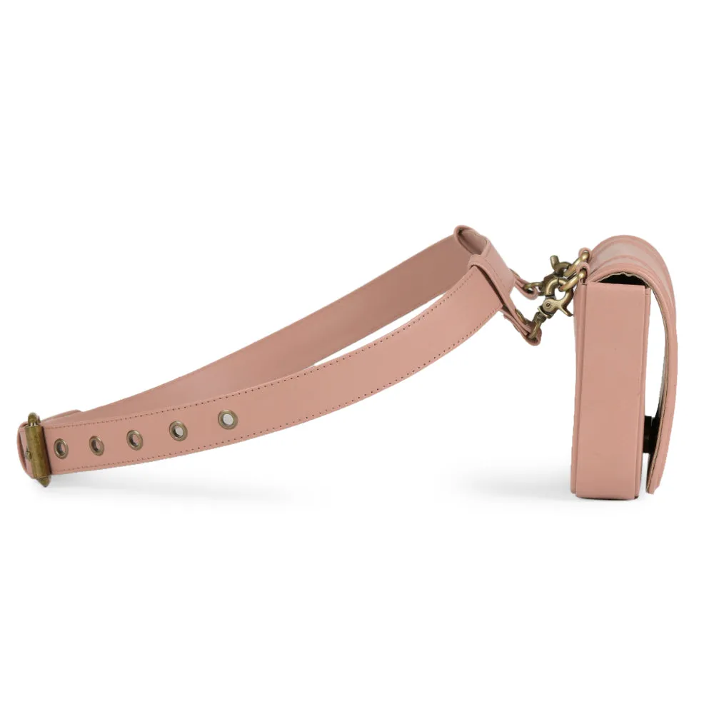 Nude Pink Handcrafted women Waist Belt Bag