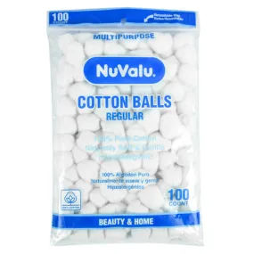 NUVALU Cotton Bolitas de Algodón 100 pzas