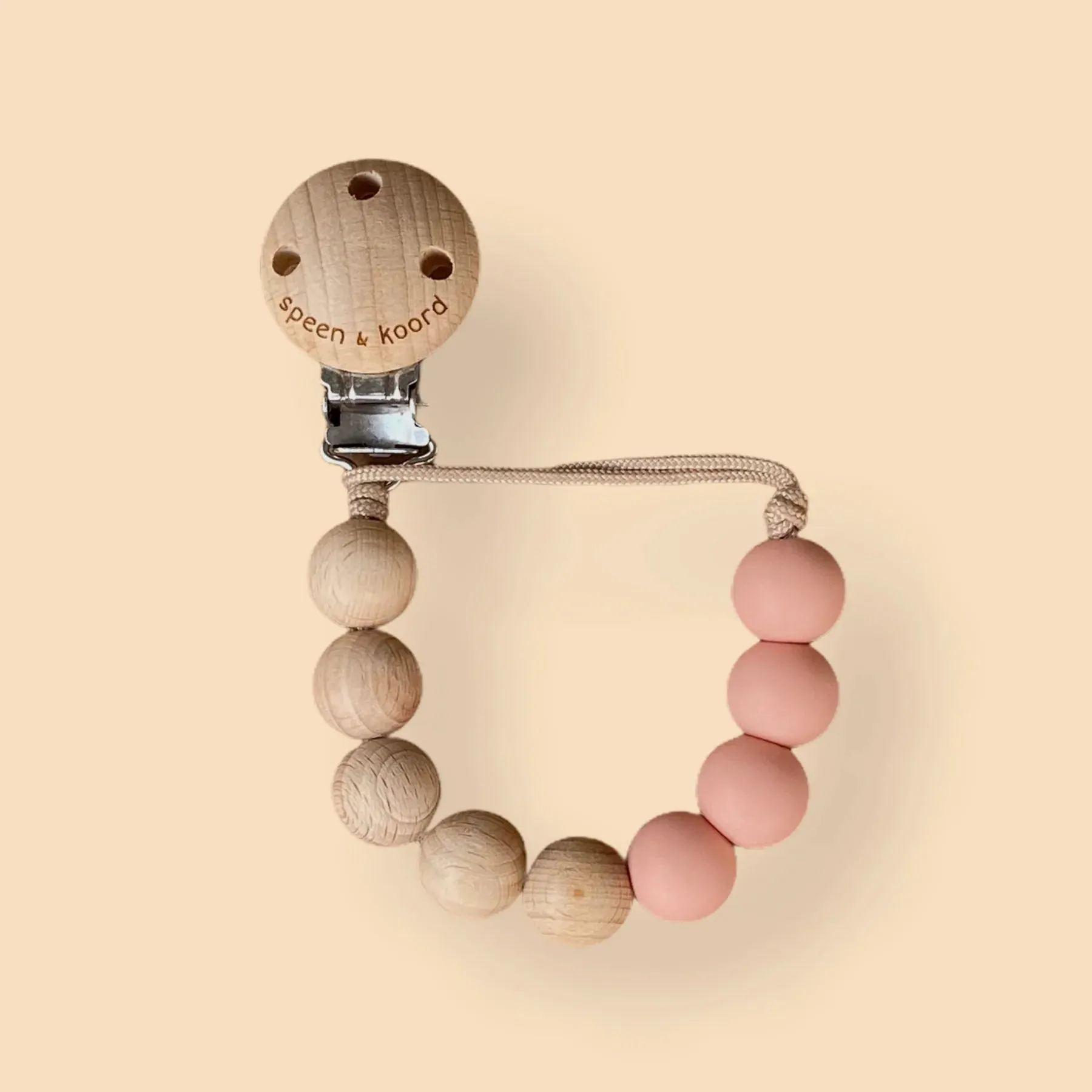 Pacifier clip Anna - Dusty Pink