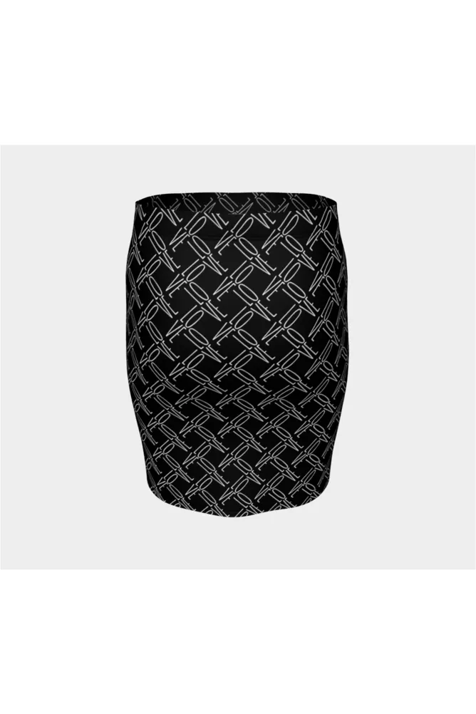 Pattern of Love Fitted Skirt