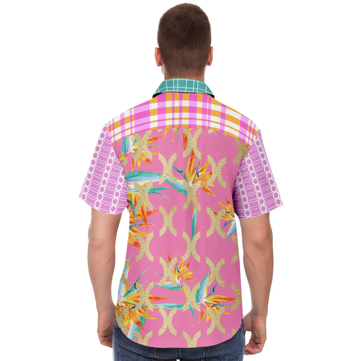 Pink Passion Short Sleeve Button Down Shirt