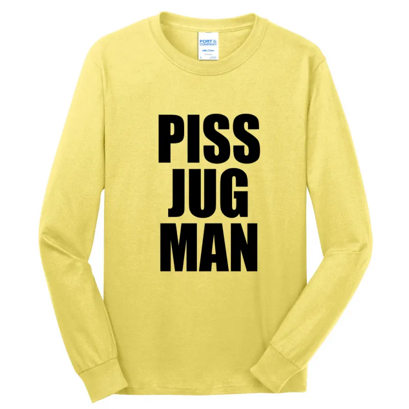 PISS JUGMAN TEXT Long Sleeve Core Cotton Tee