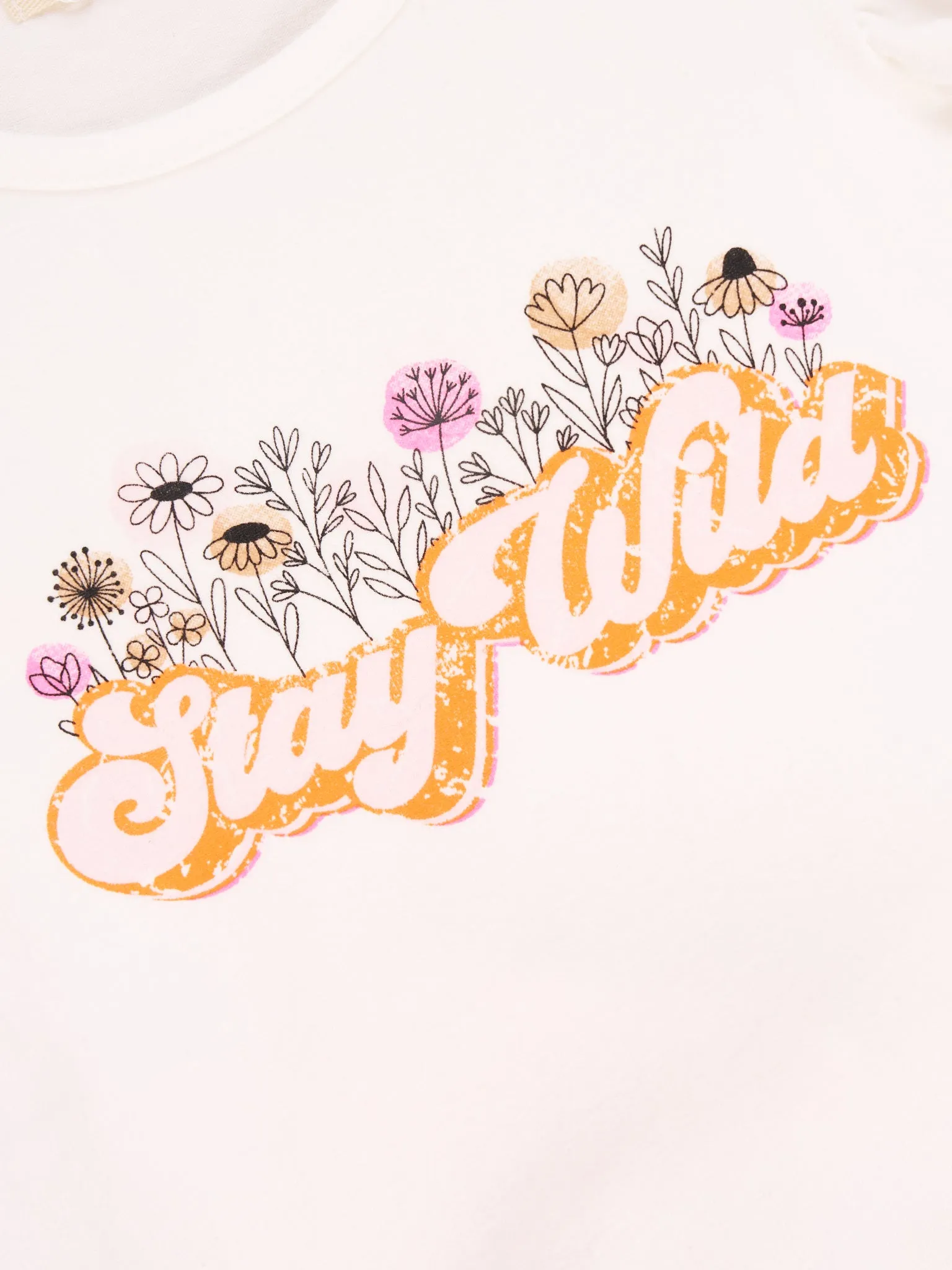 "Stay Wild" Floral Ruffle Skirt Outfit