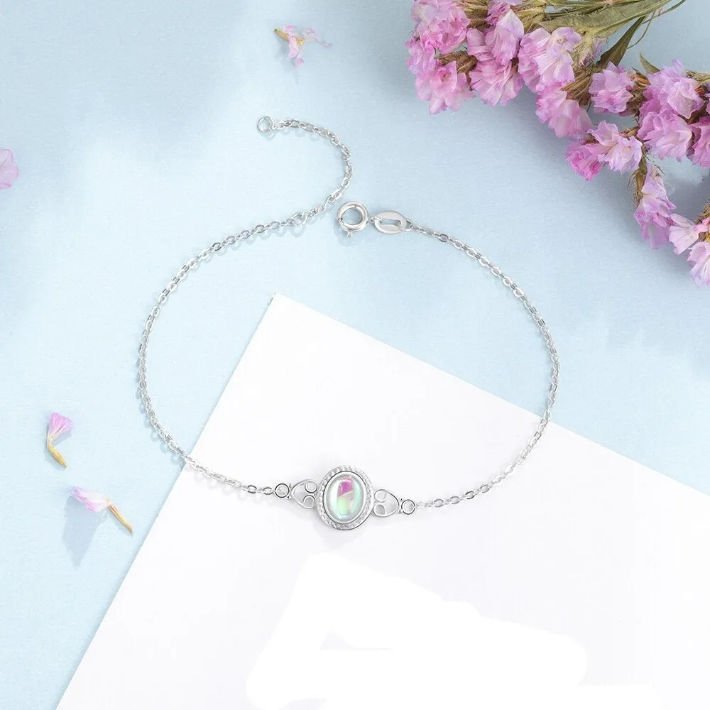 Rainbow Moonstone Charm Bracelet For Women