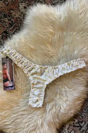 READY TO SHIP / Oleander Thong in Upcycled Vintage Floral (size XL)