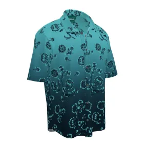 Seagreen Floral Mens Short Sleeve Shirt