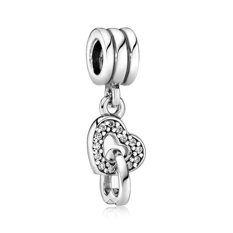 Sterling Zircon Silver Charms For Women & Girls