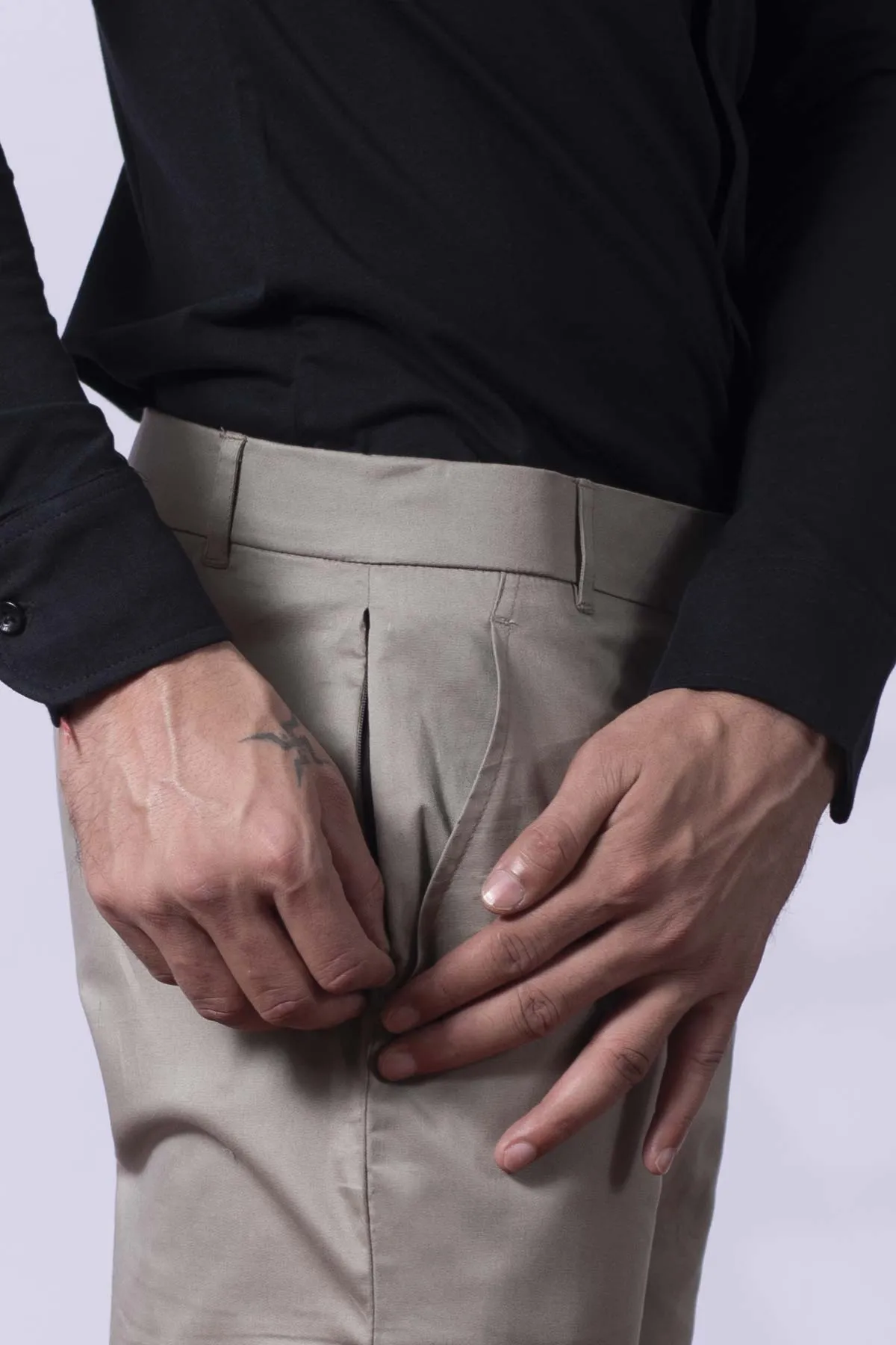 The Air Oyster Beige Trouser