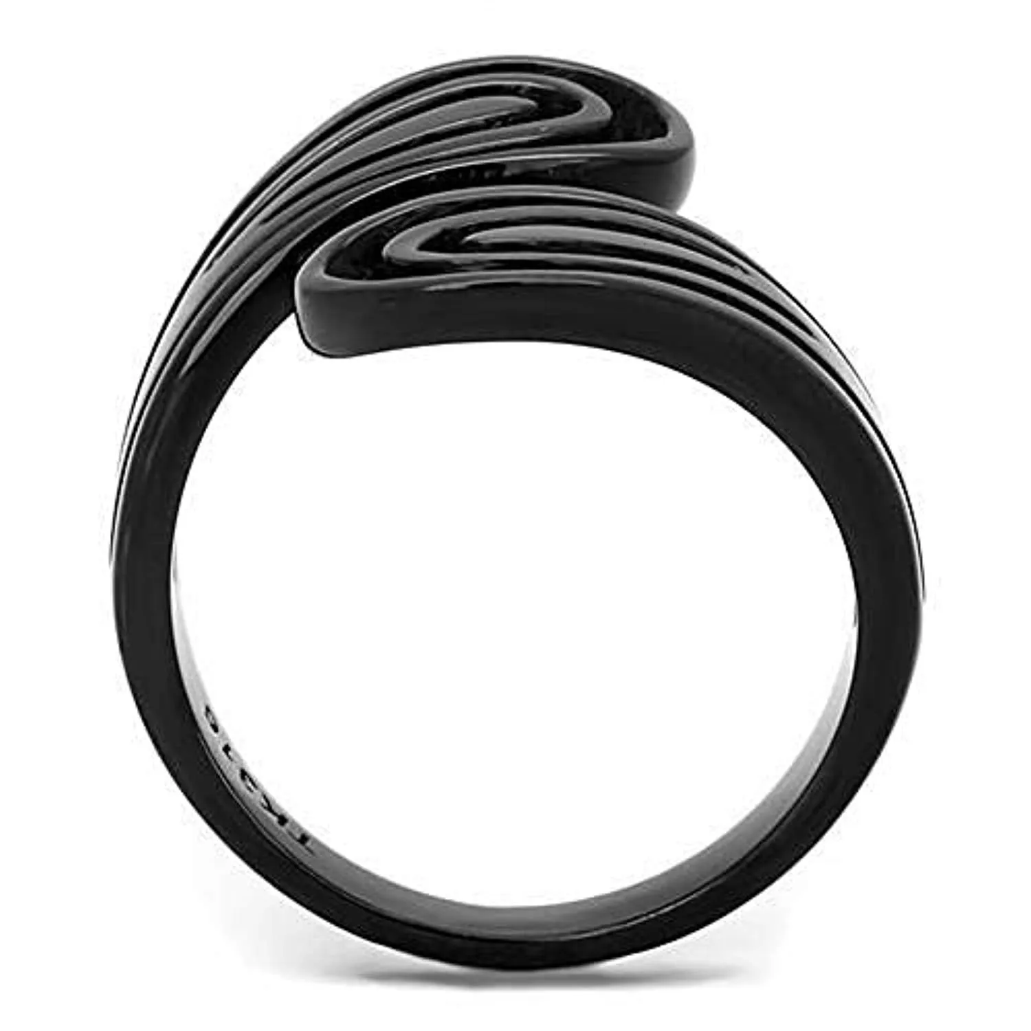 WildKlass Stainless Steel Ring IP Black Women