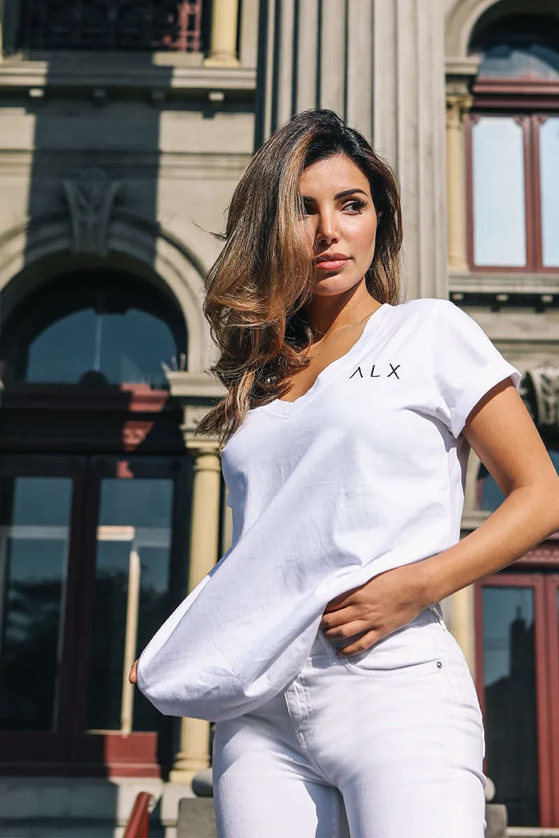 Λ L X V-Neck White