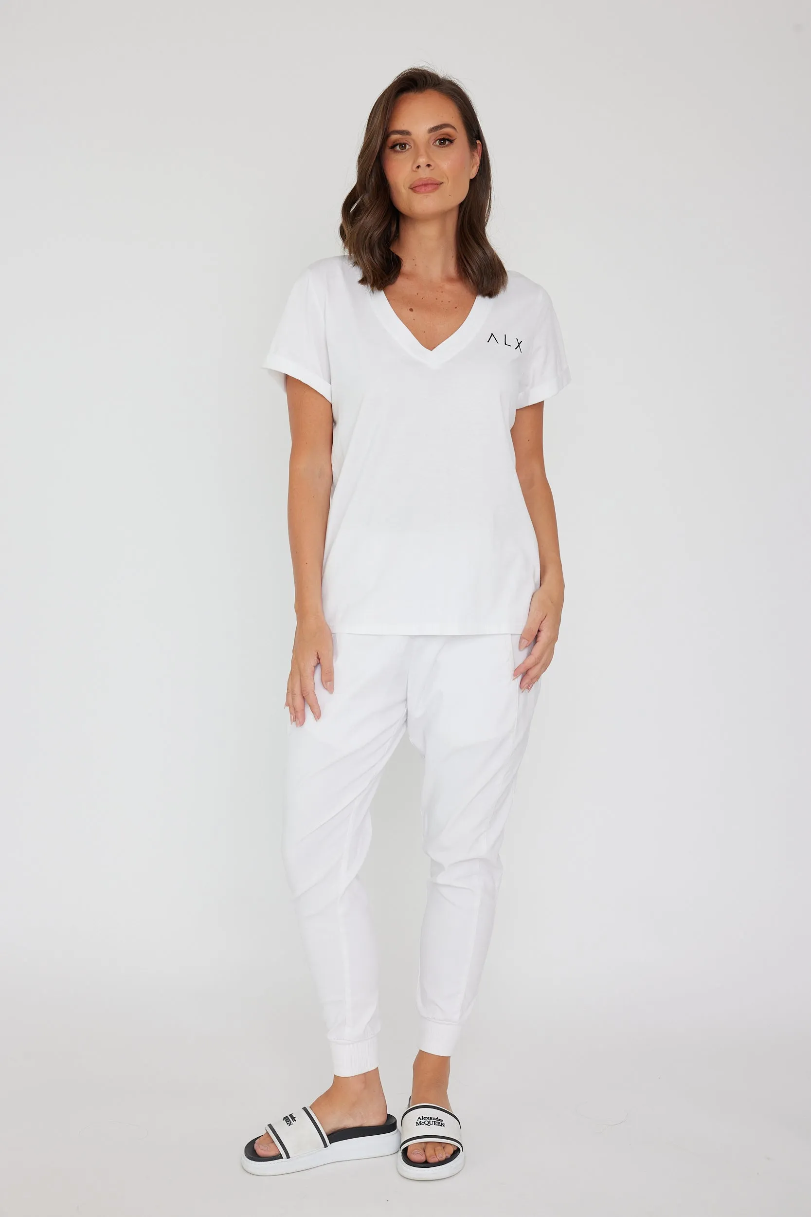 Λ L X V-Neck White