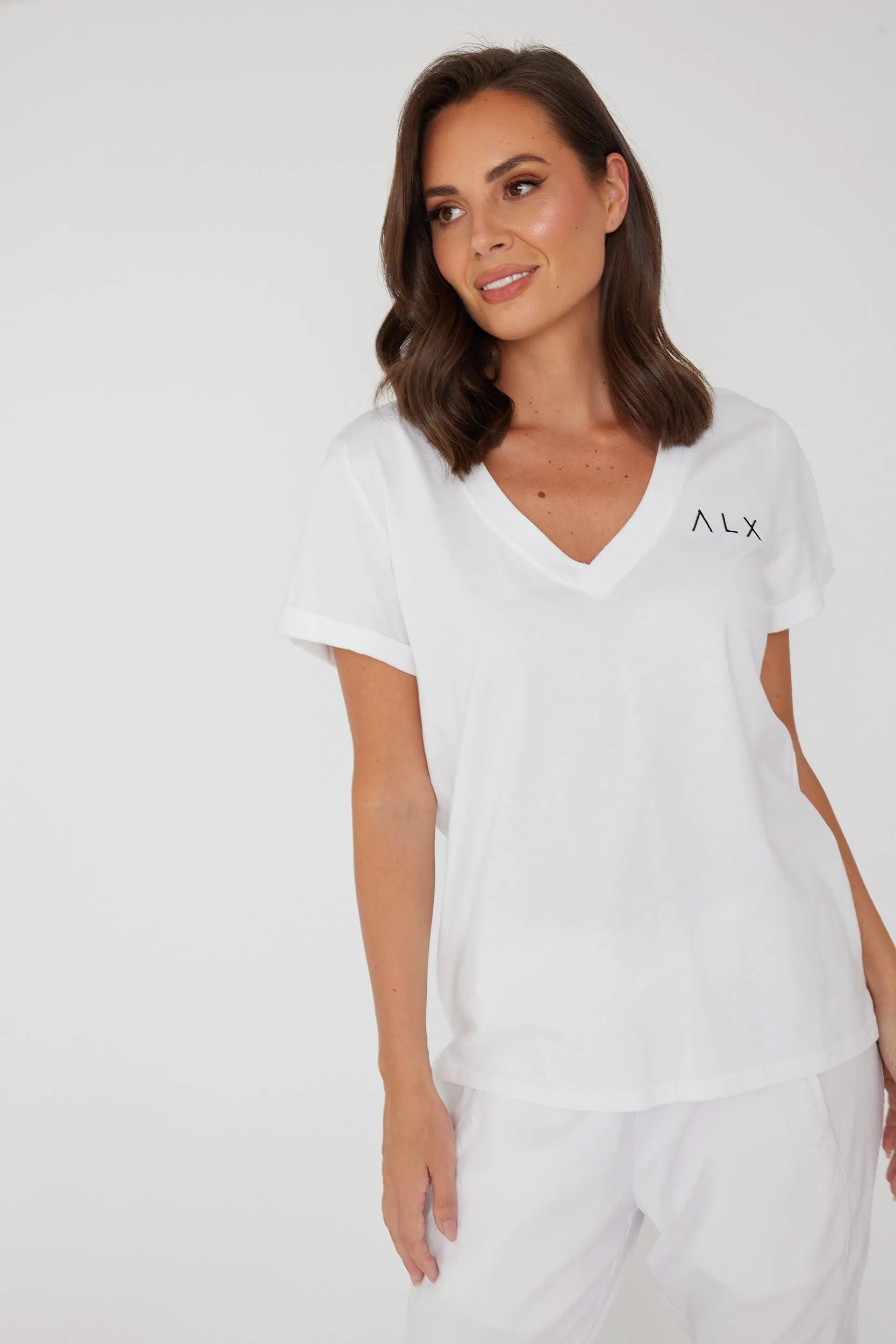 Λ L X V-Neck White